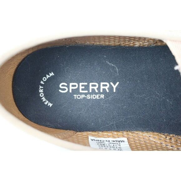 SPERRY TOP-SIDER Womens Size 9.5 Rose Leather Slip On Shoes Laser Cut Perforated - Picture 8 of 9